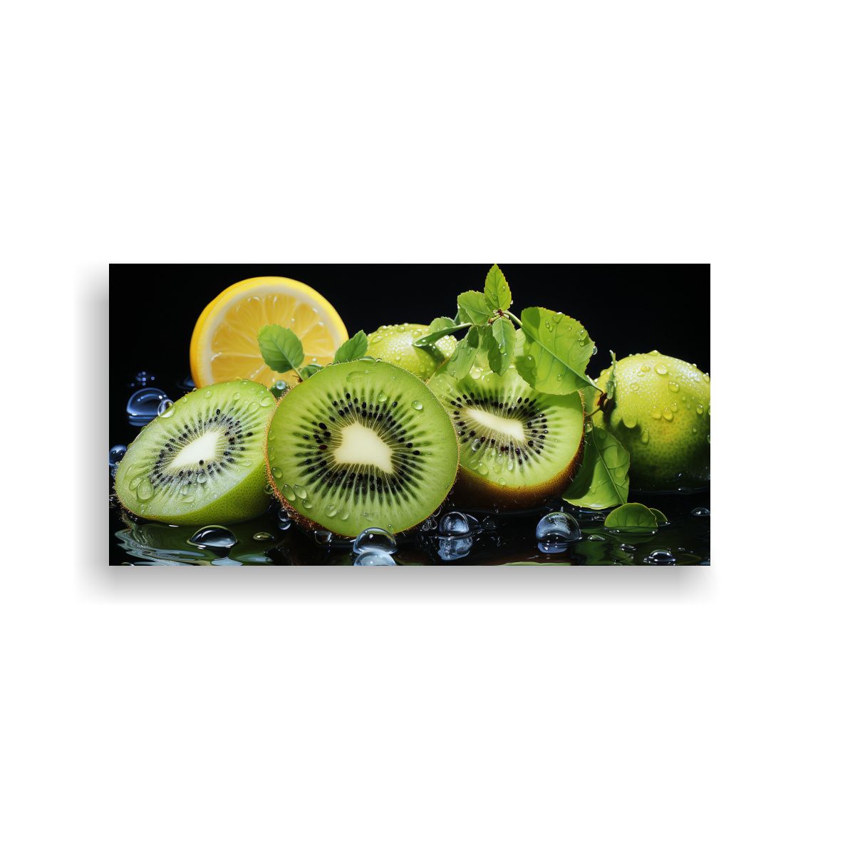 GENERICO - Pintura Al Estilo óleo Estilo Kiwi Colorido En 120x60 Cm.