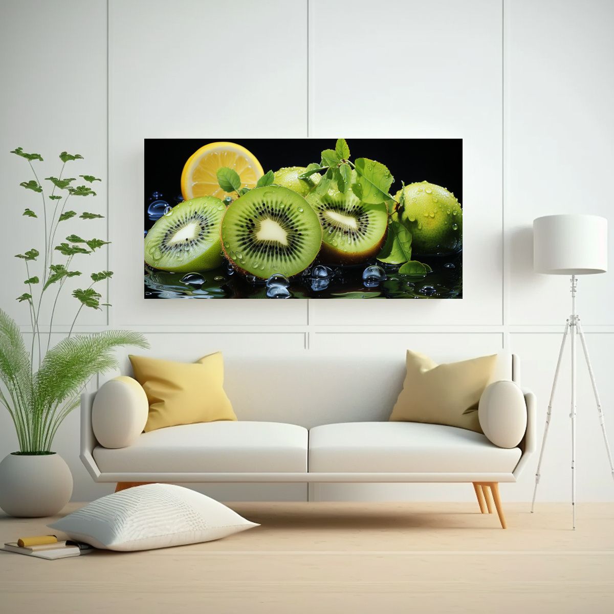 GENERICO - Pintura Al Estilo óleo Estilo Kiwi Colorido En 120x60 Cm.