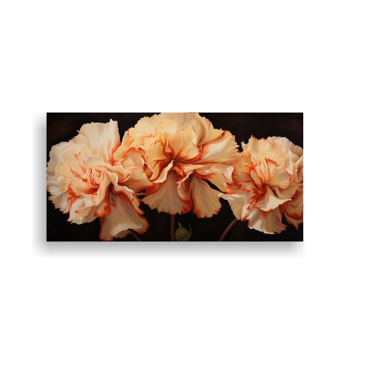 GENERICO - Pintura Abstracta De Flores De Claveles En Estilo 120x60 Cm