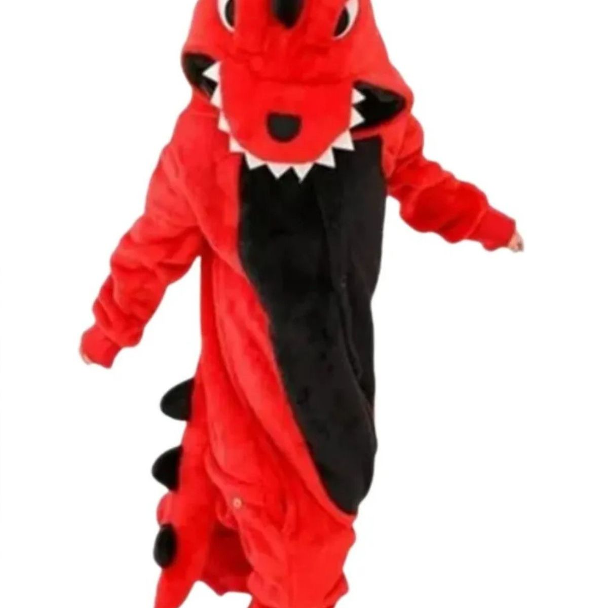 LOOK SHOP - Pijamas Animales Enterito Kigurumi León Adultos Y Niños Dragon rojo