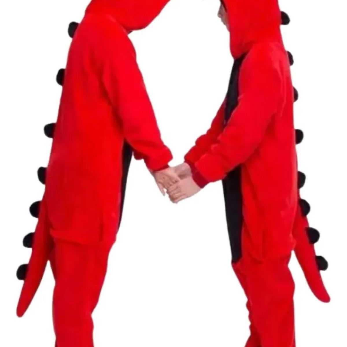 LOOK SHOP - Pijamas Animales Enterito Kigurumi León Adultos Y Niños Dragon rojo