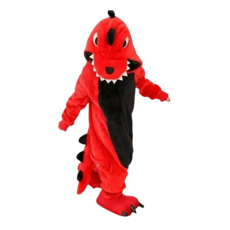 MPROPIA - Pijamas Animales Enterito Kigurumi León Adultos Y Niños Dragon rojo