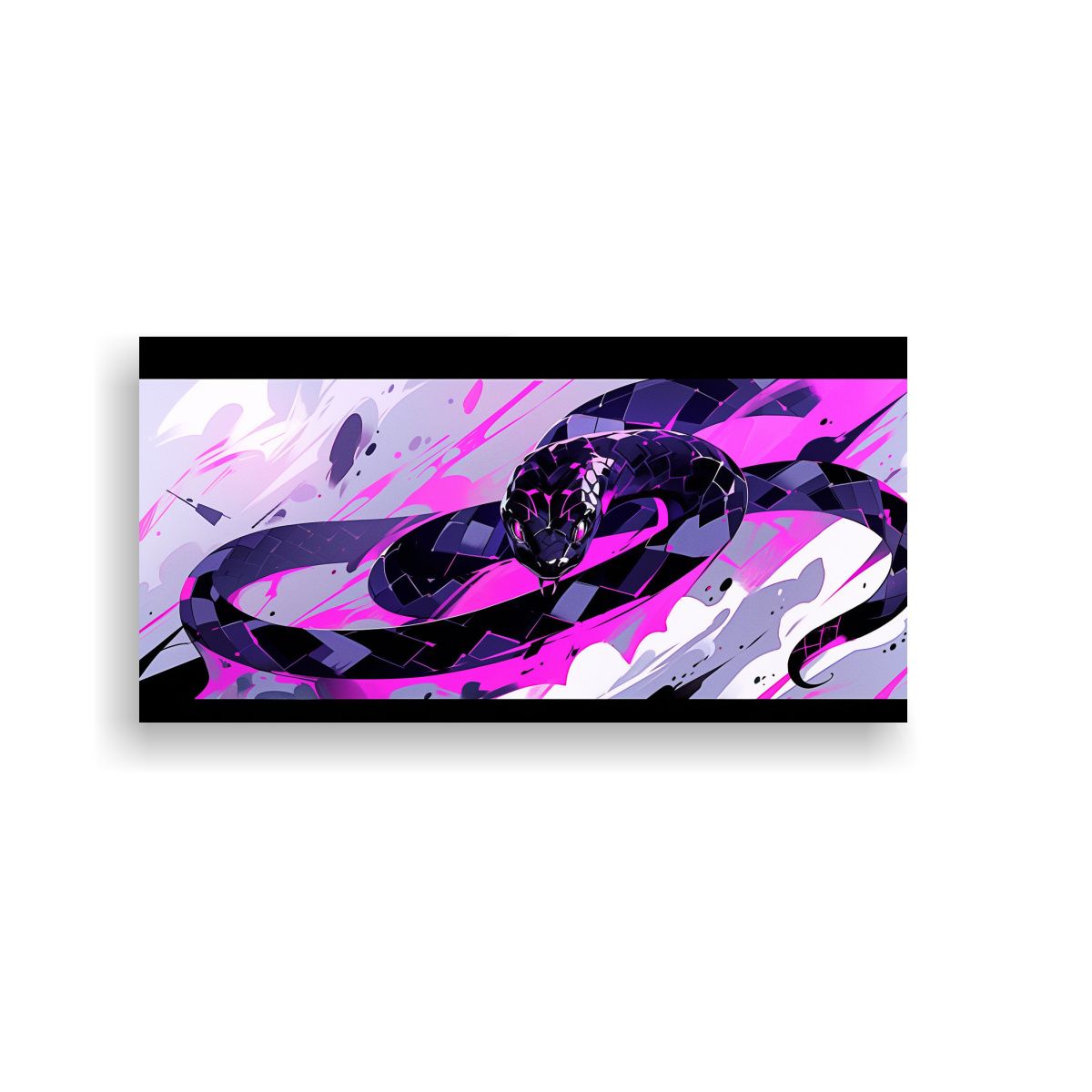 GENERICO - Cuadro Dibujo Inspirado En Una Víbora Púrpura Y 140x70 Cm