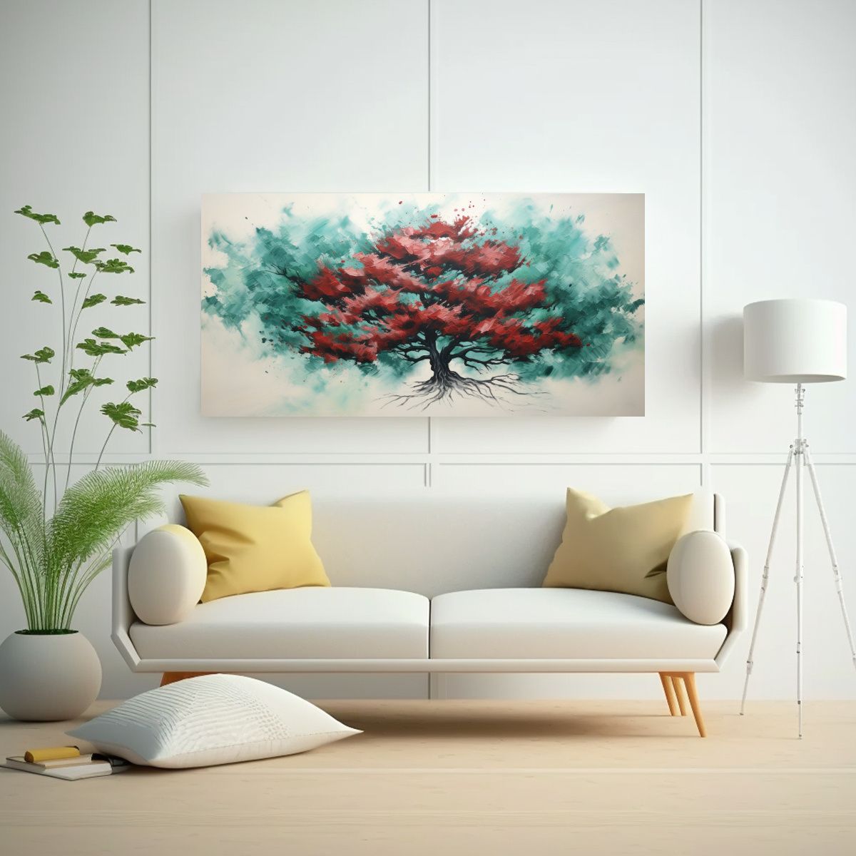 GENERICO - Pintura Abstracta Arte Patron Intenso Redwood 120x60 Cm.