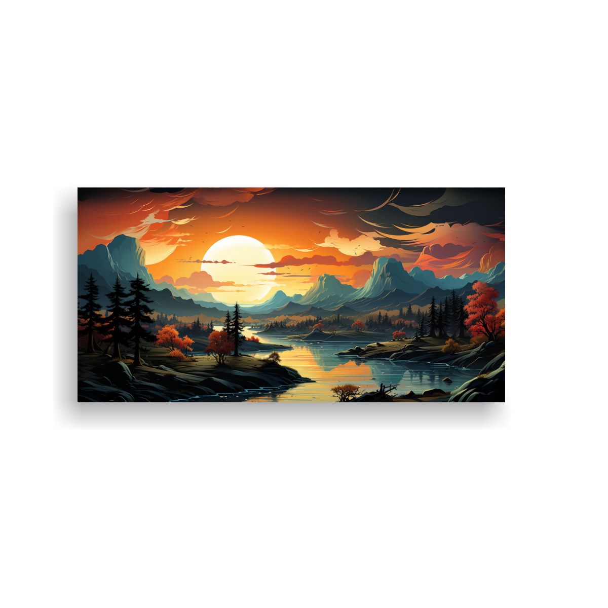 GENERICO - Pinturas Decorativas De Paisajes Abstractos 120x60 Cm