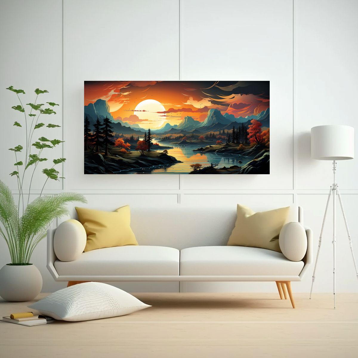 GENERICO - Pinturas Decorativas De Paisajes Abstractos 120x60 Cm