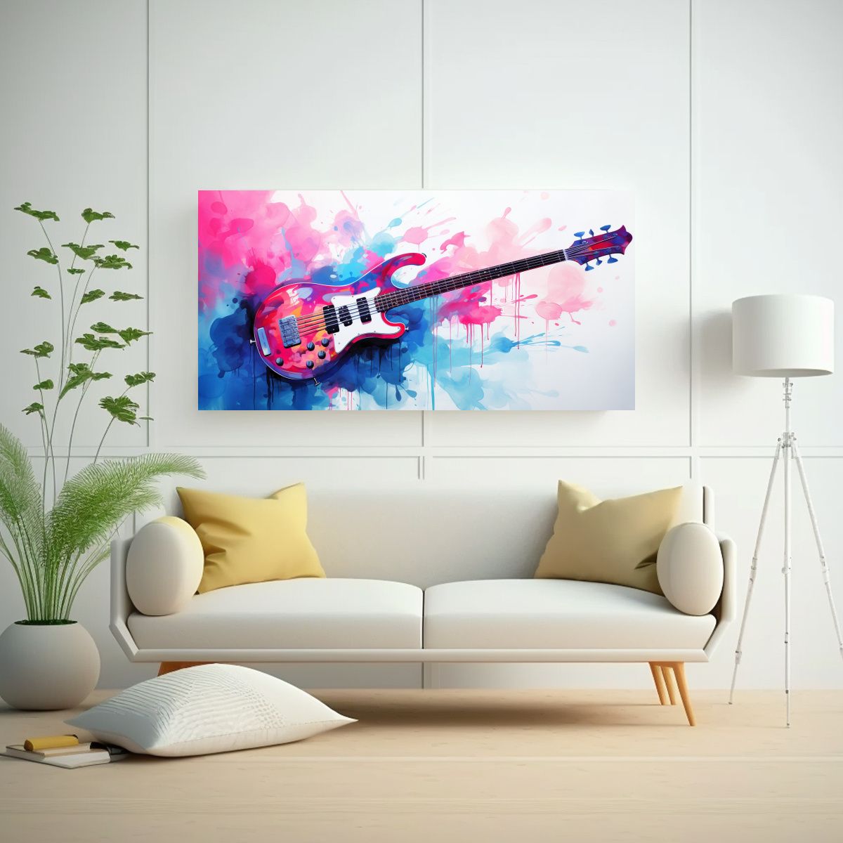 GENERICO - Pinturas De Decoración Neo Pop Art En Cobalto Y 120x60 Cm