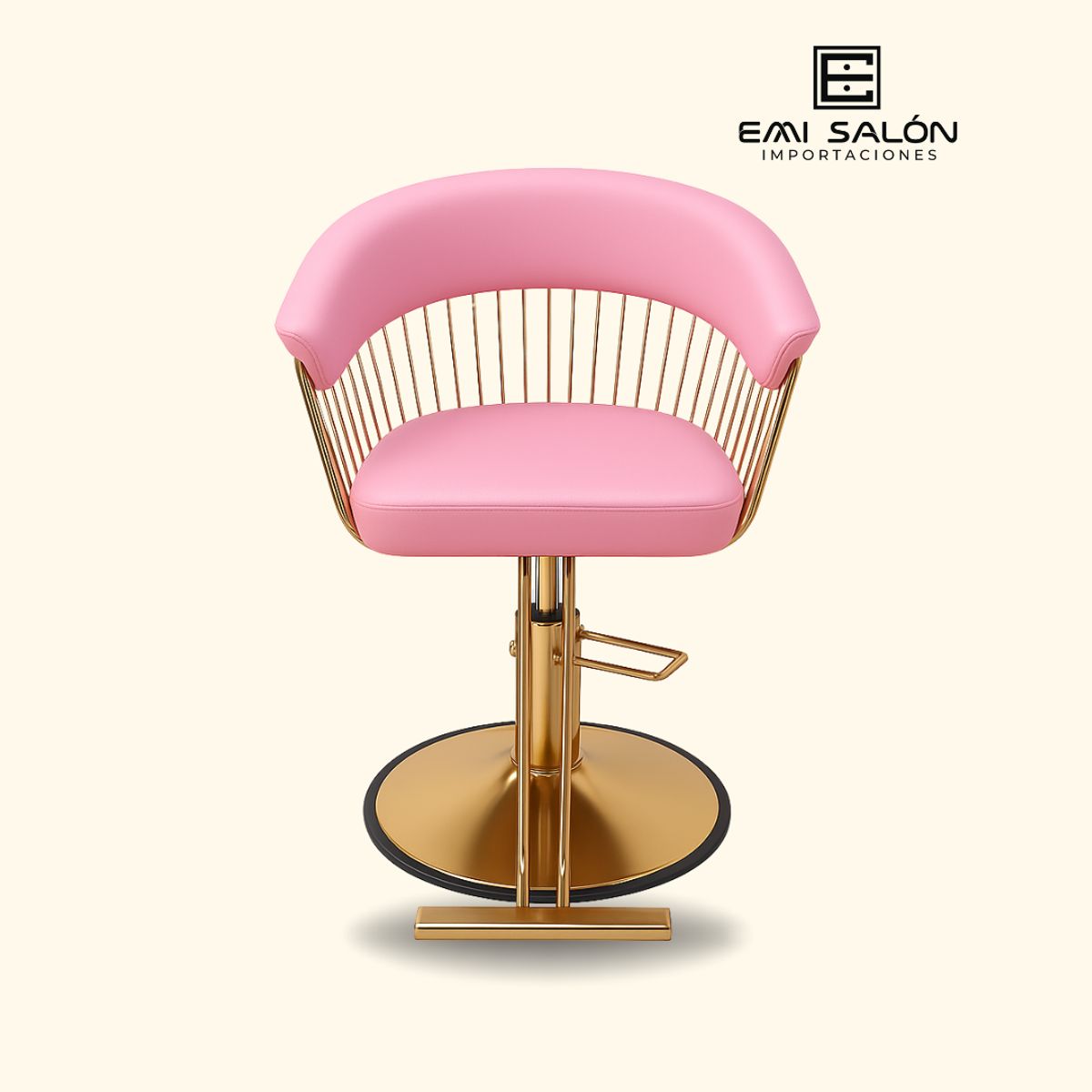 GENERICO - Silla de Peluquería Hidráulica Paris Rosa