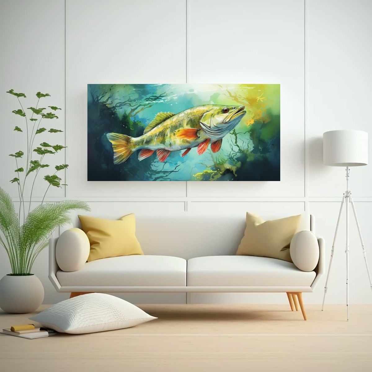 GENERICO - Cuadro De Diseño De Snook Colorido En Estilo De 120x60 Cm