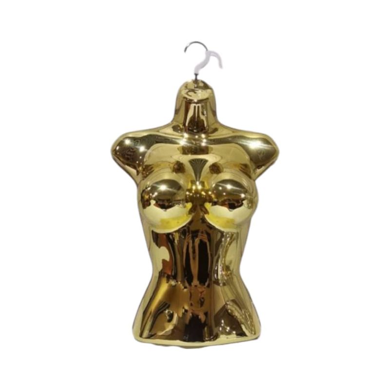 GENERICO - Maniqui Exhibidor Busto de Dama Dorado Gms