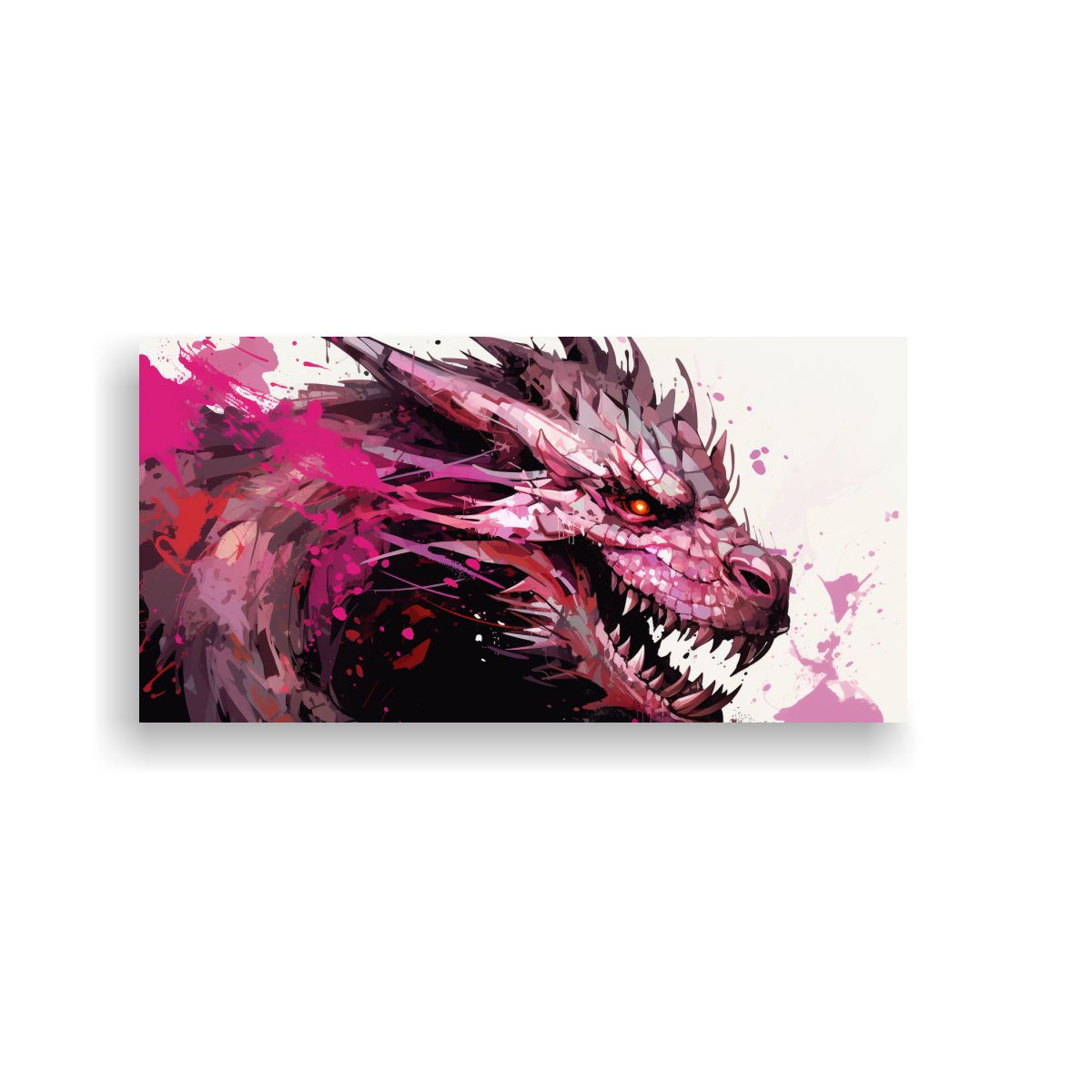 GENERICO - Pintura Decorativa Expresión Equilibrio Dragón 120x60 Cm