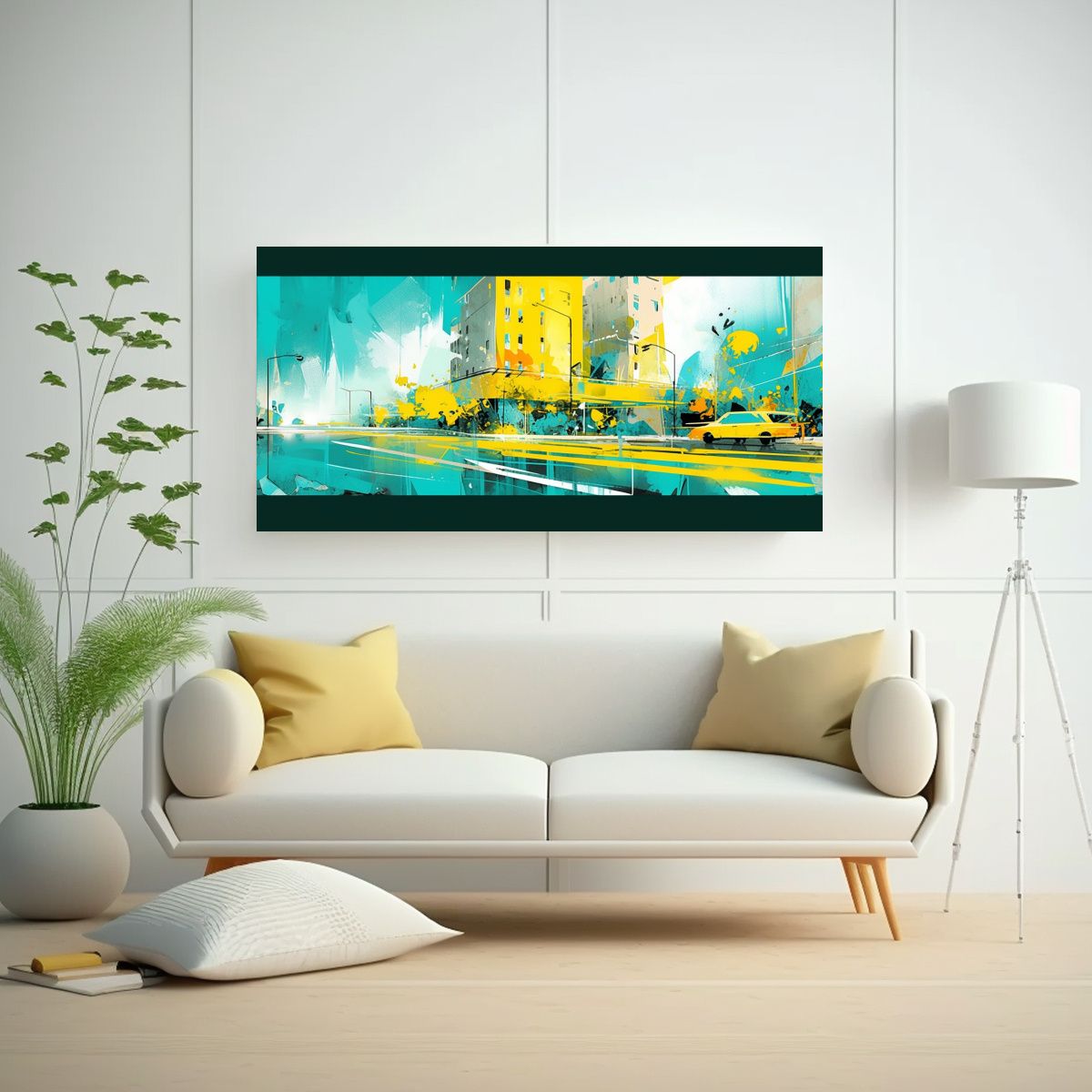 GENERICO - Cuadro Alta Calidad Expresividad Ciudad De 120x60 Cm