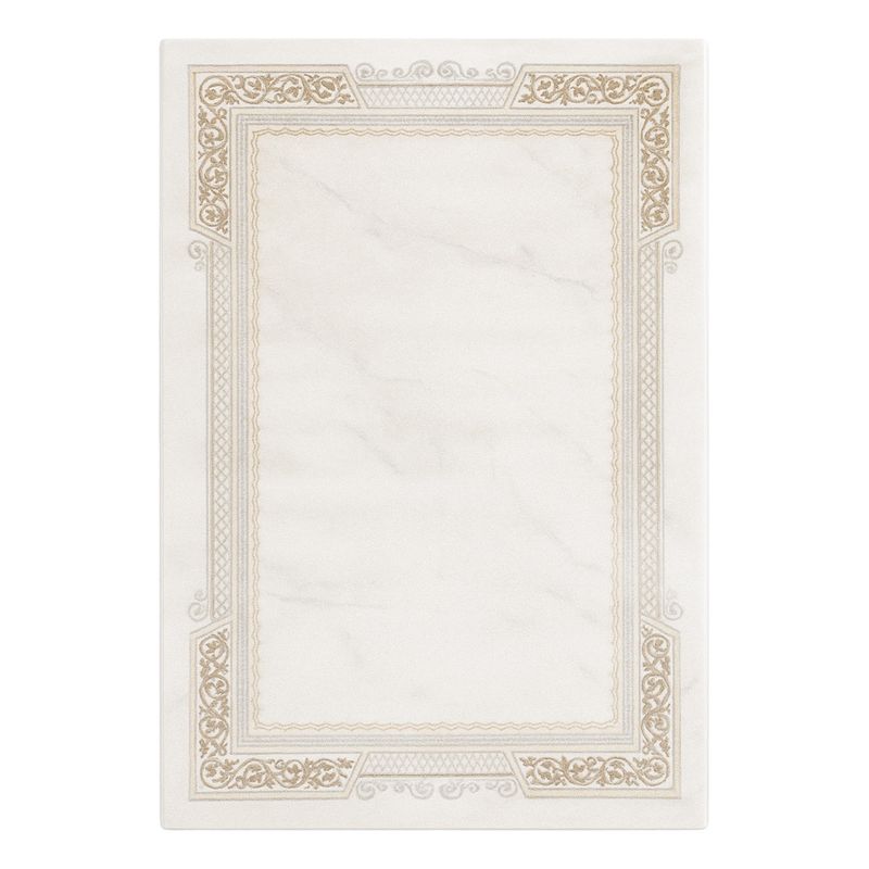 GENERICO - Alfombra Beige Con Diseño Relieve 160x230 Deco Hogar Living