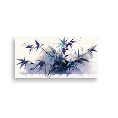 GENERICO - Cuadro Armonía Colores Plantas De Bambú En 140x70 Cm
