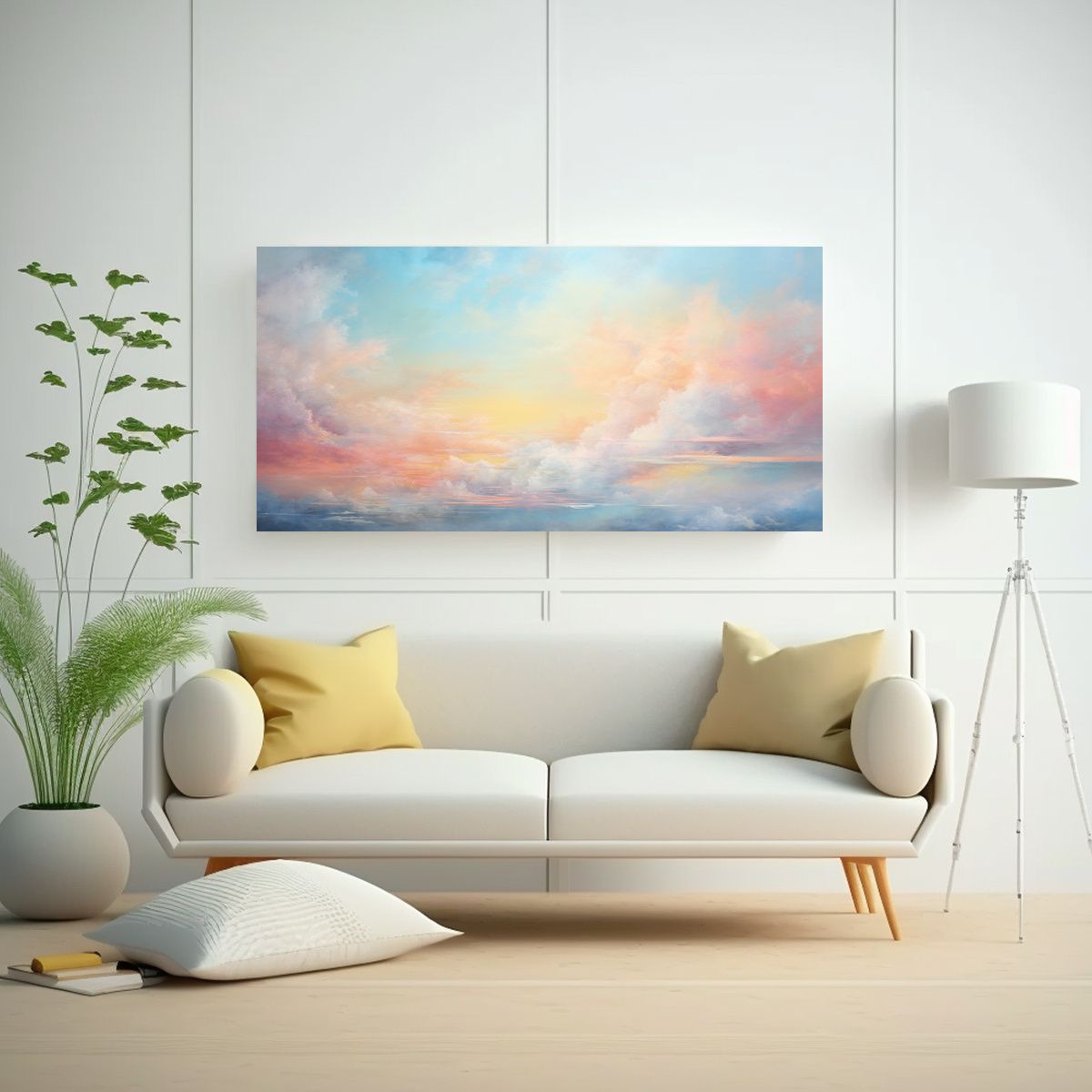 GENERICO - Pintura Abstracta De La Mañana Con Colores 140x70 Cm