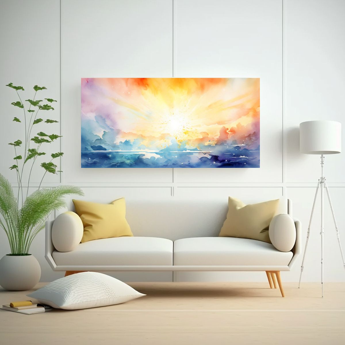 GENERICO - Pinturas Decorativas De Rayos De Sol Resistente 120x60 Cm