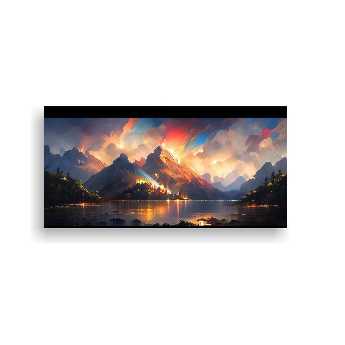 GENERICO - Cuadro Impreso Personalidad Montañas Junto Al 120x60 Cm