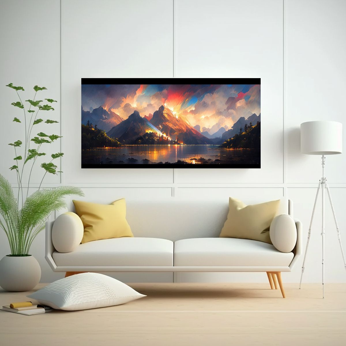 GENERICO - Cuadro Impreso Personalidad Montañas Junto Al 120x60 Cm