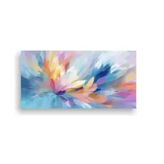 GENERICO - Pintura Abstracta Floral Impresionista Colorida 140x70 Cm.