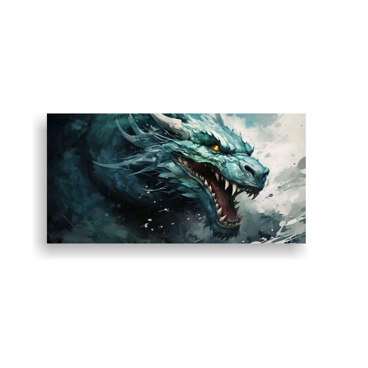 GENERICO - Cuadro Lienzo Colores Belleza Natural Dragón 140x70 Cm.