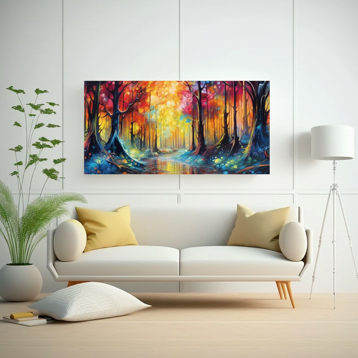 GENERICO - Pinturas Decorativas Majestuosas Estilo Acuarela 140x70 Cm