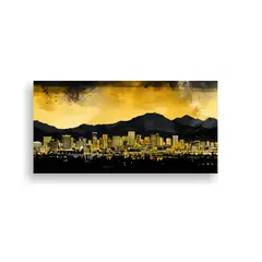 GENERICO - Pintura Galería Estilo Estrellados Santiago 140x70 Cm