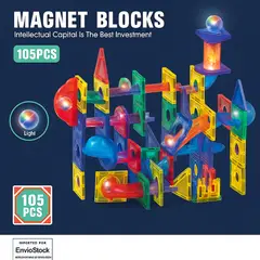 GENERICO - Juego de Pistas Magnéticas con Luz – STEM 105 Piezas
