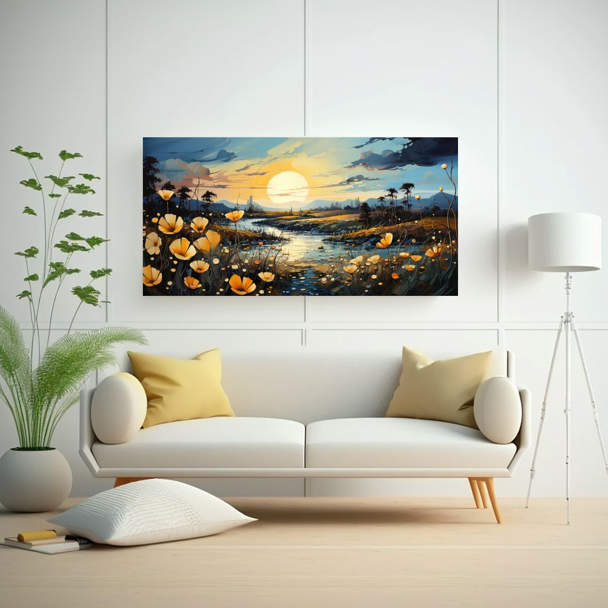 GENERICO - Pinturas Decorativas De Efecto Visual Con Flores 140x70 Cm