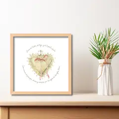 LAFANTINA - CUADRO RELIGIOSO BAUTIZO CORAZÓN Y ORACIÓN GLORIA AL PADRE