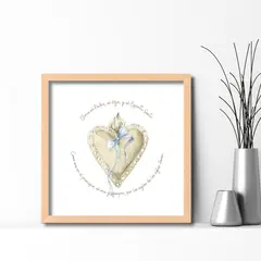 LAFANTINA - CUADRO RELIGIOSO COMUNION O BAUTIZO CORAZÓN CON ORACIÓN GLORIA AL PADRE