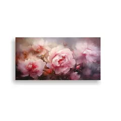 GENERICO - Cuadro Dibujo Exuberante De Peonías En Estilo 140x70 Cm