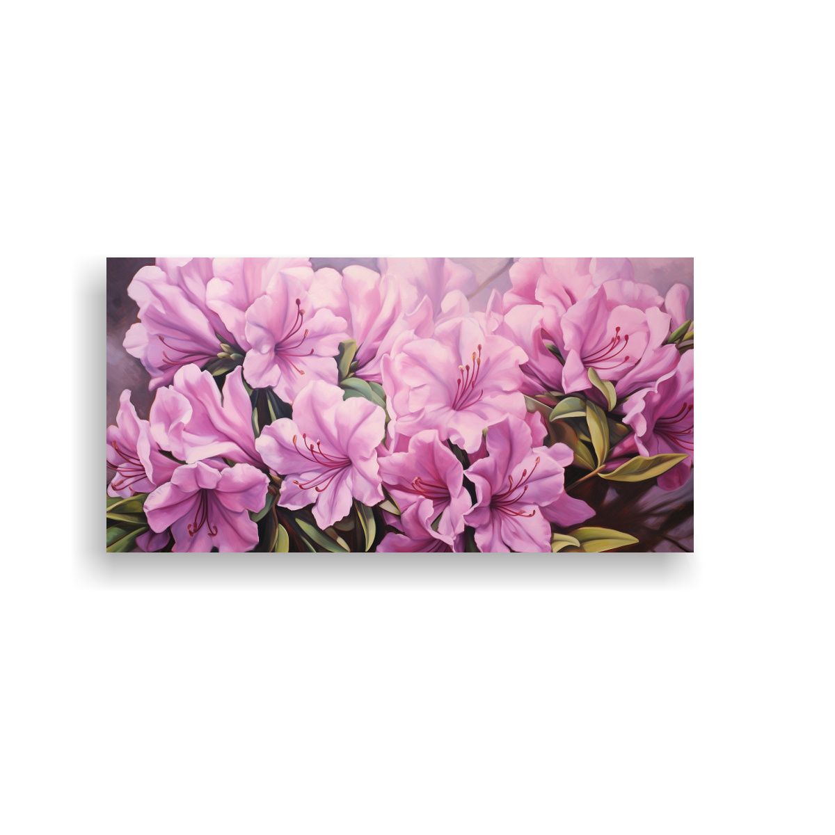 GENERICO - Pintura Abstracta Detallada De Rododendros En 120x60 Cm