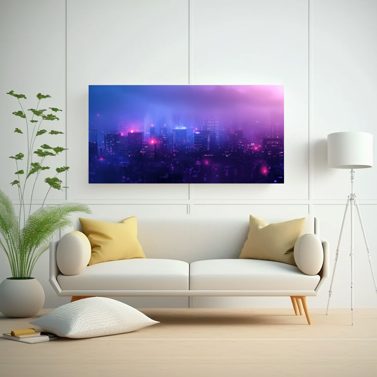 GENERICO - Cuadro Decorativo Rectangular Azul Oscuro Con 140x70 Cm.