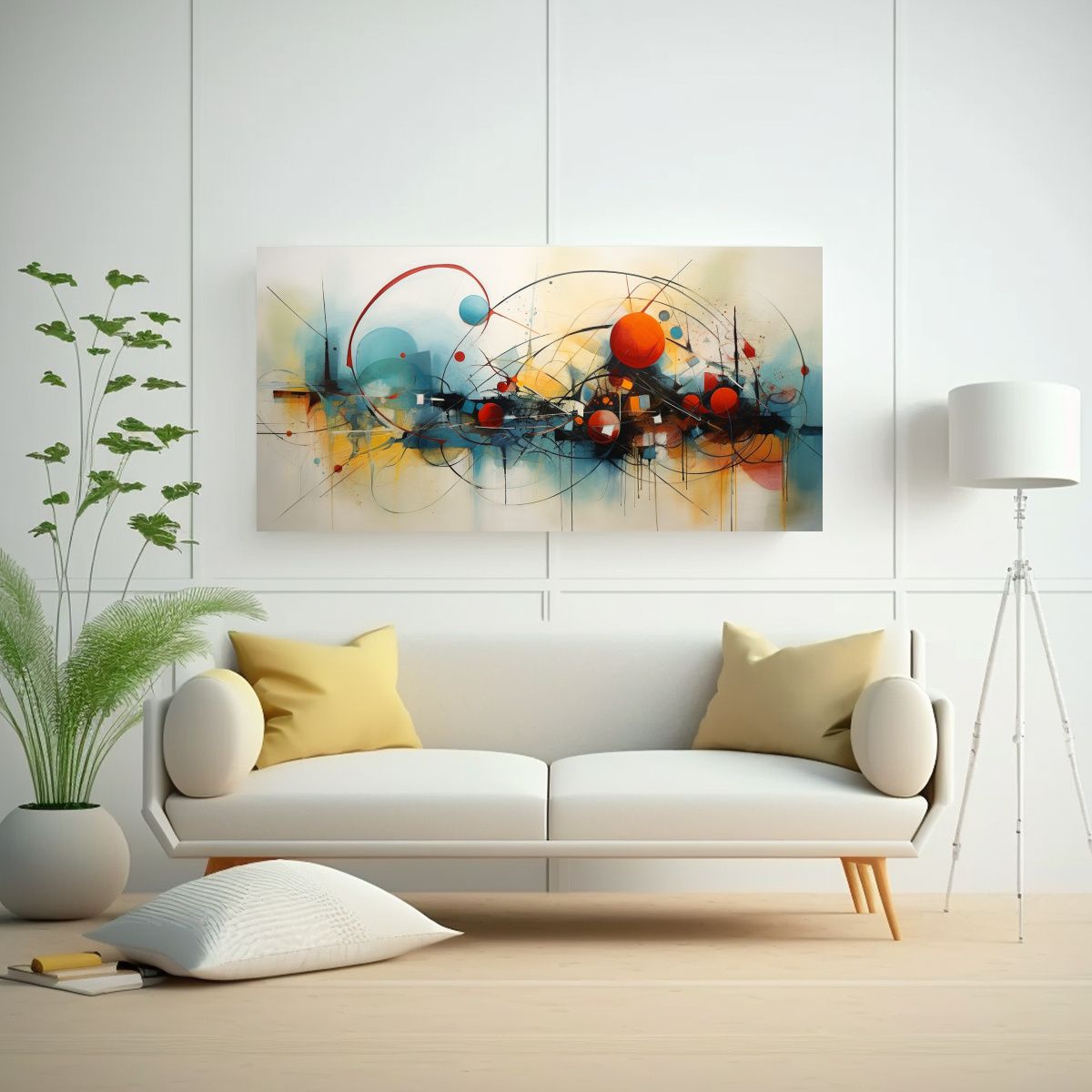 GENERICO - Cuadro Impreso Abstracto Decorativo Llamativo 120x60 Cm