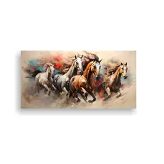 GENERICO - Arte Pared Moderno Caballos Abstractos 120x60 Cm.