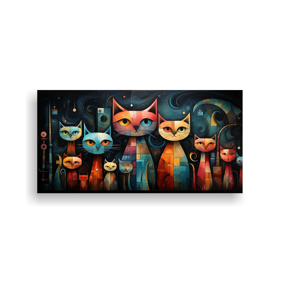 GENERICO - Cuadros Acuarela Estilo Paul Klee Naturaleza 140x70 Cm