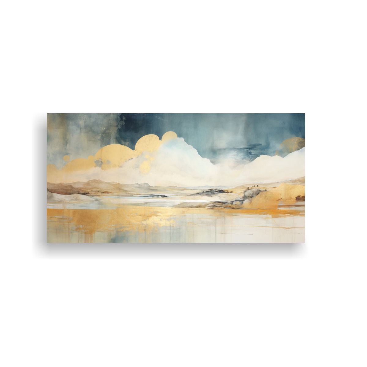 GENERICO - Pintura De Pared Abstracta Equilibrio Blanco 120x60 Cm.