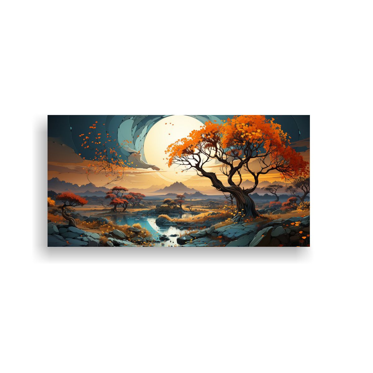 GENERICO - Pintura Decorativa De Cuadro Vanguardia En Tonos 120x60 Cm