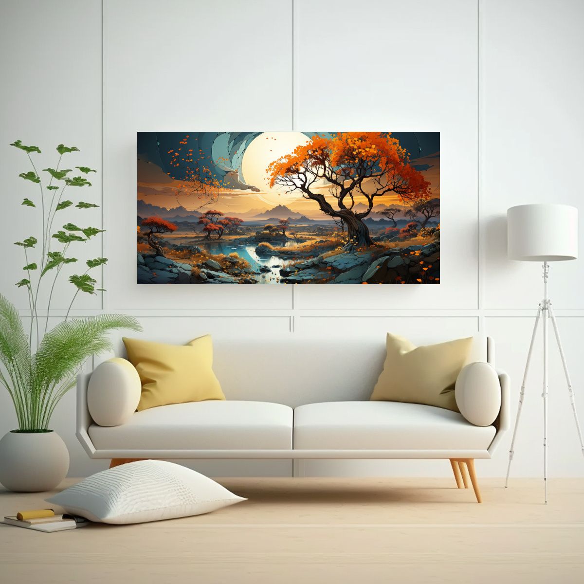 GENERICO - Pintura Decorativa De Cuadro Vanguardia En Tonos 120x60 Cm