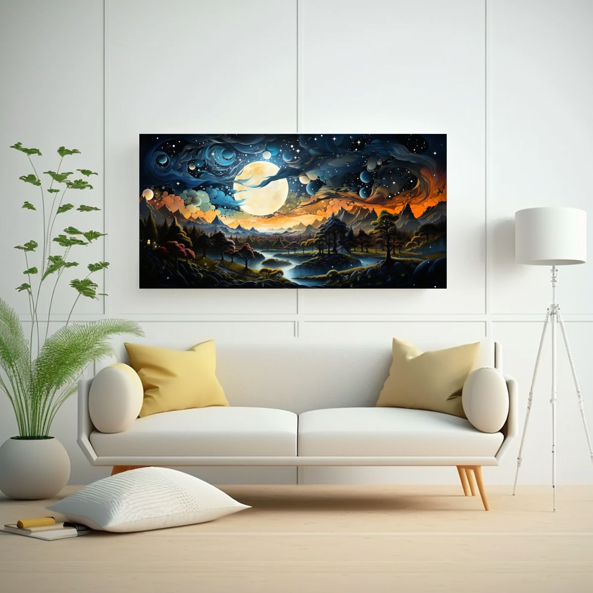 GENERICO - Tela En Bastidor Inspirador Majestuosas Paisajes 140x70 Cm