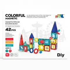 GENERICO - Bloques Magnéticos de Construcción 42 Piezas STEM