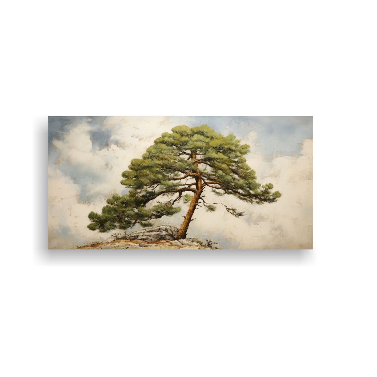 GENERICO - Pintura De Pino Abstracta En Estilo De óleo 140x70 Cm