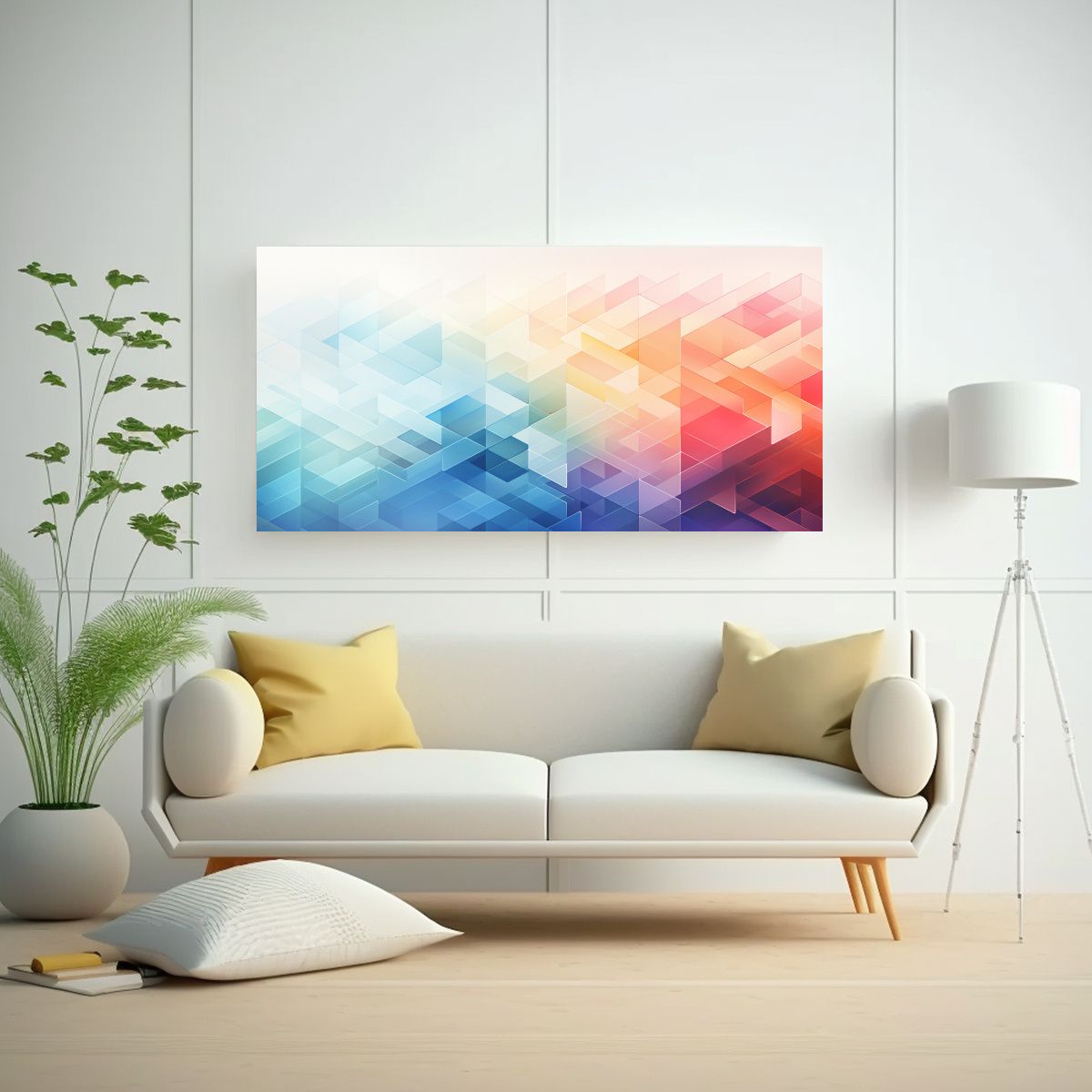 GENERICO - Cuadros Abstractos Geométricos De Arte 120x60 Cm