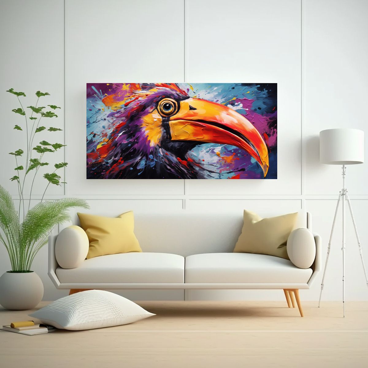 GENERICO - Pintura Al Estilo óleo Estilo Pingüino 120x60 Cm