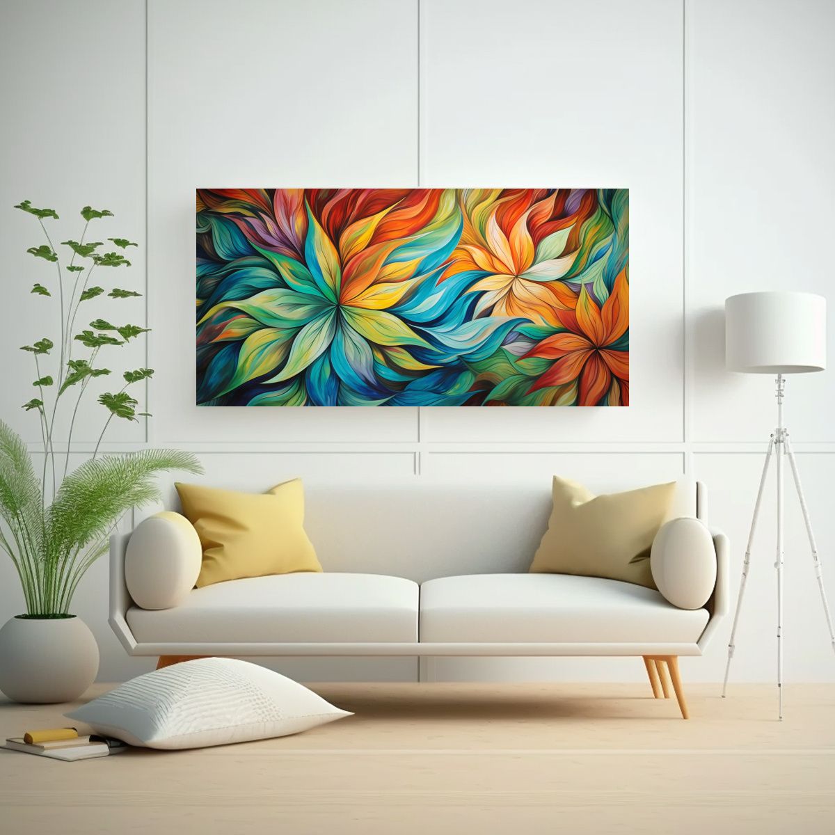 GENERICO - Cuadro De Inspiración Para Comedor Patrones 140x70 Cm