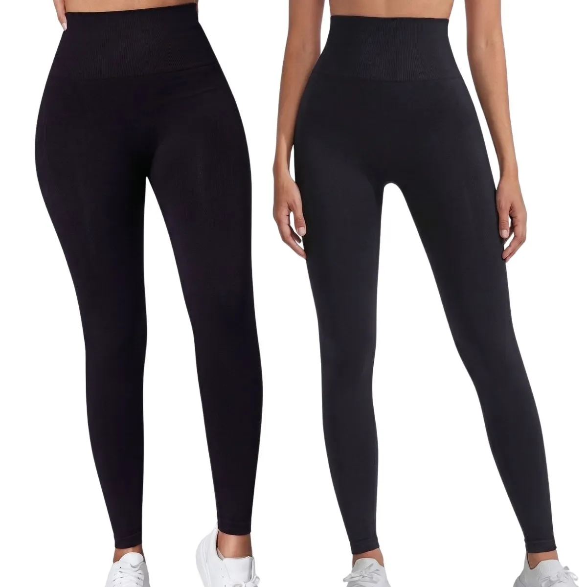 LOOK SHOP - Pack 2 Calzas Polar Sin Costura Mujer. Tiro Extra Largo 330