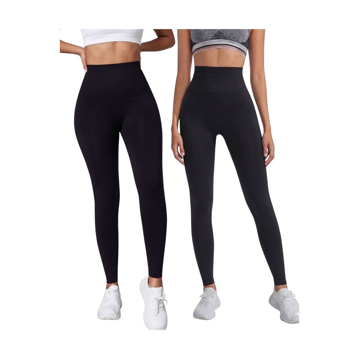 LOOK SHOP - Pack 2 Calzas Polar Sin Costura Mujer. Tiro Extra Largo 330