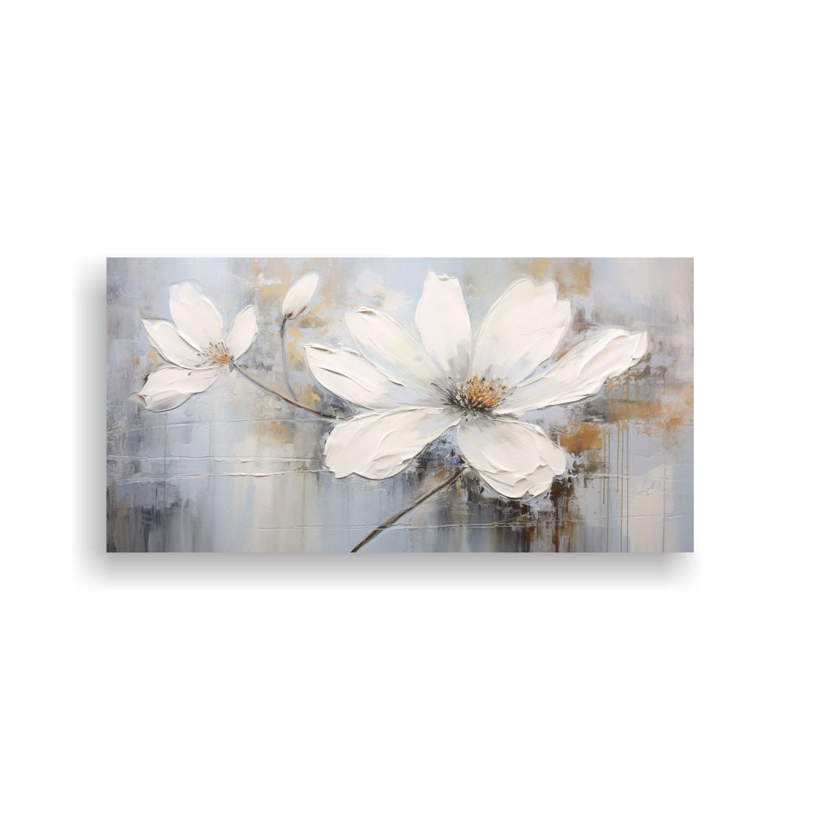 GENERICO - Pintura En Acuarela De Flor Blanca Estilo 140x70 Cm