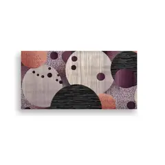 GENERICO - Rug Con Círculos Y Flores En Negro Y Beige Para 120x60 Cm