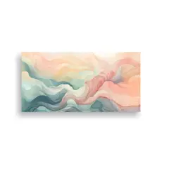 GENERICO - Pintura Abstracta Líneas Calmantes En Tela 140x70 Cm.